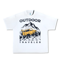 White traveler Urban Heavy Tee - DesignPulse