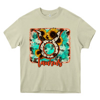 Mossy taurus turquoise cowhide Heavy Core Tee - RanaPortraitStore