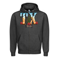 Charcoal Heather texas cactus Zipper Hoodie - RanaPortraitStore