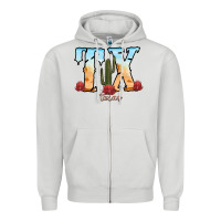 Dove Grey texas cactus Zipper Hoodie - RanaPortraitStore