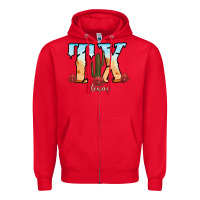 Red texas cactus Zipper Hoodie - RanaPortraitStore
