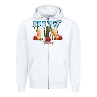 White texas cactus Zipper Hoodie - RanaPortraitStore