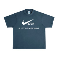 Midnight Navy jesus just praise him Urban Heavy Tee - DesignPulse