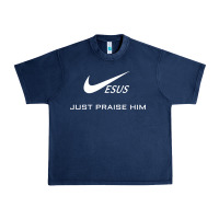 Navy jesus just praise him Urban Heavy Tee - DesignPulse