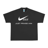 Pigment Black jesus just praise him Urban Heavy Tee - DesignPulse