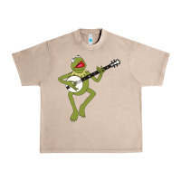 French Oak Kermit playing the banjo Classic Urban Heavy Tee - DesignPulse