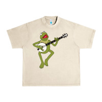 Sandshell Kermit playing the banjo Classic Urban Heavy Tee - DesignPulse