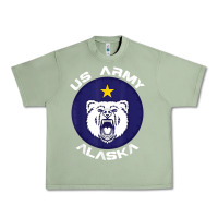 Oil Green us army alaska polar bear patch t shirt Urban Heavy Tee - DesignPulse