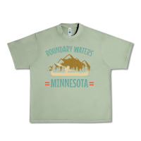 Oil Green retro boundary waters canoe minnesota Urban Heavy Tee - DesignPulse