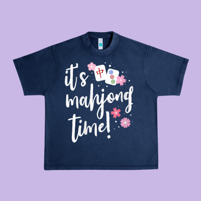 Womens Mahjong Gift For Her Mahjong Player V Neck T Shirt Urban Heavy Tee Designed By Designpulse