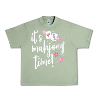 Oil Green womens mahjong gift for her mahjong player v neck t shirt Urban Heavy Tee - DesignPulse