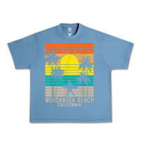 Pebble Blue windansea beach california ca surfer surfing surf palm tree Urban Heavy Tee - DesignPulse