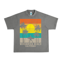 Tornado windansea beach california ca surfer surfing surf palm tree Urban Heavy Tee - DesignPulse