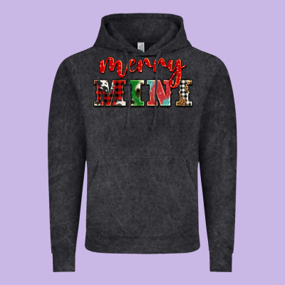 Christmas Merry Mini Vintage Hoodie Designed By Barkaloodesign