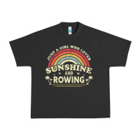Pigment Black Rowing  . Just A Girl Who Loves Sunshine And Rowing Urban Heavy Tee - DesignPulse