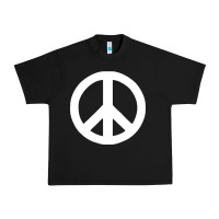 Black Peace Sign Urban Heavy Tee - DesignPulse
