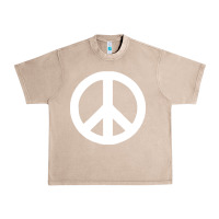 French Oak Peace Sign Urban Heavy Tee - DesignPulse