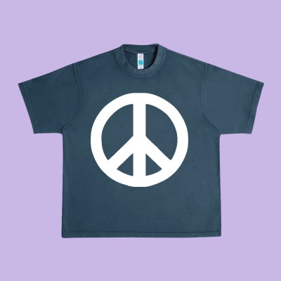 Peace Sign Urban Heavy Tee Designed By Designpulse