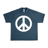 Midnight Navy Peace Sign Urban Heavy Tee - DesignPulse