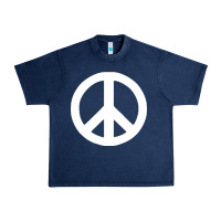 Navy Peace Sign Urban Heavy Tee - DesignPulse