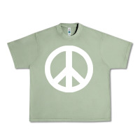 Oil Green Peace Sign Urban Heavy Tee - DesignPulse