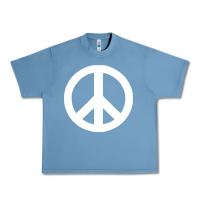 Pebble Blue Peace Sign Urban Heavy Tee - DesignPulse