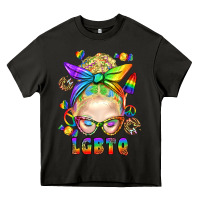 Asphalt LGBTQ+ Messy Bun With Snacks Heavy Core Tee - BundleAndBundleShop