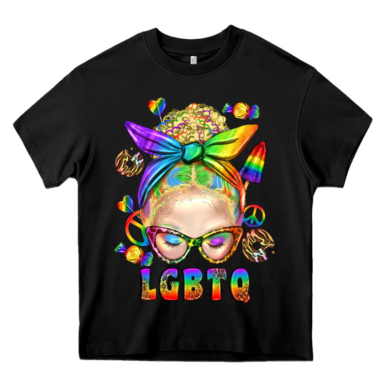 Lgbtq+ Messy Bun With Snacks Heavy Core Tee by BundleAndBundleShop | Teevron