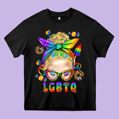Lgbtq+ Messy Bun With Snacks Heavy Core Tee Designed By Bundleandbundleshop