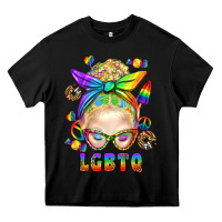 Black LGBTQ+ Messy Bun With Snacks Heavy Core Tee - BundleAndBundleShop