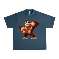 Midnight Navy Donkey Kong 3D Poster Urban Heavy Tee - DesignPulse