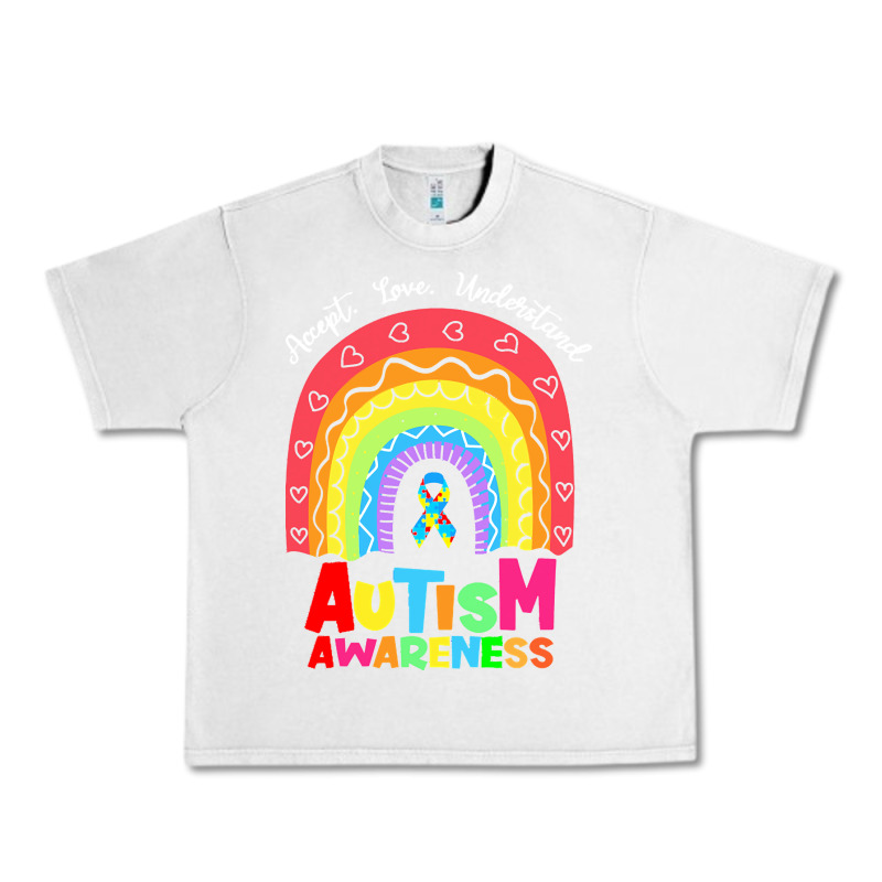 Autism Awareness Month T  Shirt Autism Awareness Rainbow Accept Unders Urban Heavy Tee by DesignPulse | Teevron