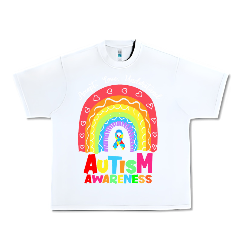 Autism Awareness Month T  Shirt Autism Awareness Rainbow Accept Unders Urban Heavy Tee by DesignPulse | Teevron