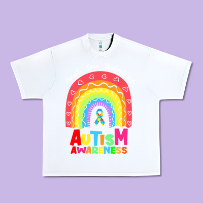 Autism Awareness Month T  Shirt Autism Awareness Rainbow Accept Unders Urban Heavy Tee Designed By Designpulse