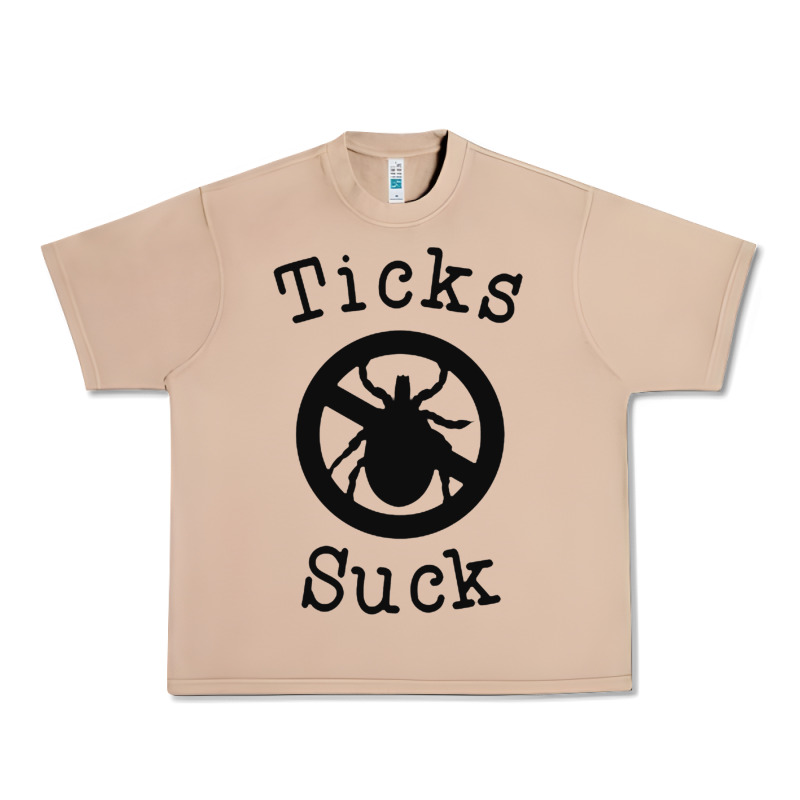 Ticks Suck Shirt Lyme Disease Gift Green Awareness Ribbon Urban Heavy Tee by DesignPulse | Teevron