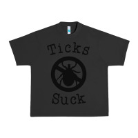 Pigment Black ticks suck shirt lyme disease gift green awareness ribbon Urban Heavy Tee - DesignPulse