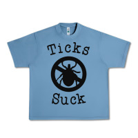 Pebble Blue ticks suck shirt lyme disease gift green awareness ribbon Urban Heavy Tee - DesignPulse