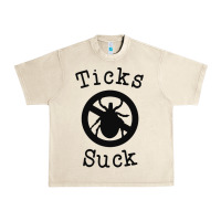 Sandshell ticks suck shirt lyme disease gift green awareness ribbon Urban Heavy Tee - DesignPulse