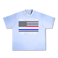 Grape Ice police fire ems first responder american flag firefighter t shirt Urban Heavy Tee - DesignPulse