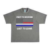 Tornado police fire ems first responder american flag firefighter t shirt Urban Heavy Tee - DesignPulse