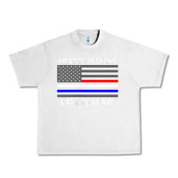 Lunar Rock police fire ems first responder american flag firefighter t shirt Urban Heavy Tee - DesignPulse