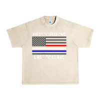 Sandshell police fire ems first responder american flag firefighter t shirt Urban Heavy Tee - DesignPulse