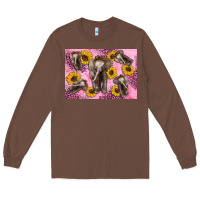 Chestnut Baby elephant sunflowers kid's bottle Long Sleeve Tee - Artiststas