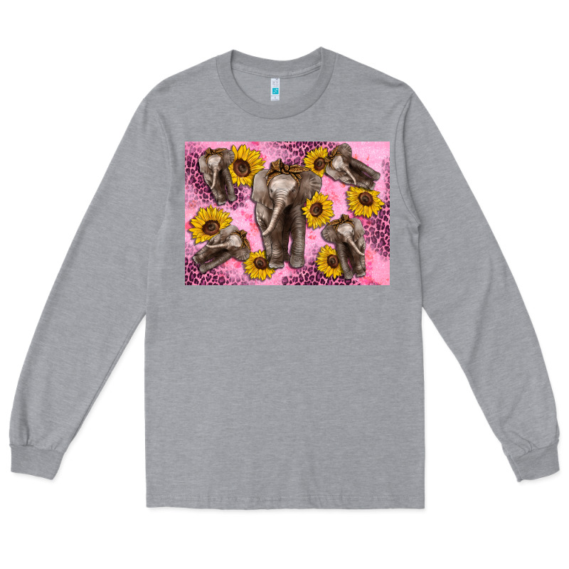 Baby Elephant Sunflowers Kid's Bottle Long Sleeve Tee by Artiststas | Teevron