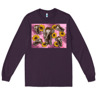 Plum Baby elephant sunflowers kid's bottle Long Sleeve Tee - Artiststas