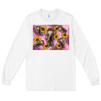 White Baby elephant sunflowers kid's bottle Long Sleeve Tee - Artiststas