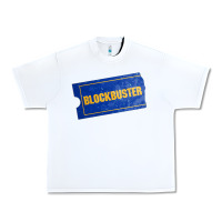 White blockbuster Urban Heavy Tee - DesignPulse