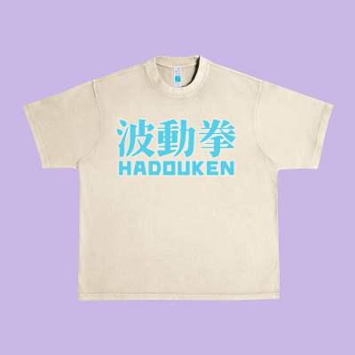 Hadouken Street Arcade Fighter Retro Ryu Gaming Funny Urban Heavy Tee Designed By Designpulse
