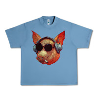 Pebble Blue Blodwyn pig Urban Heavy Tee - DesignPulse