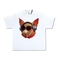 White Blodwyn pig Urban Heavy Tee - DesignPulse